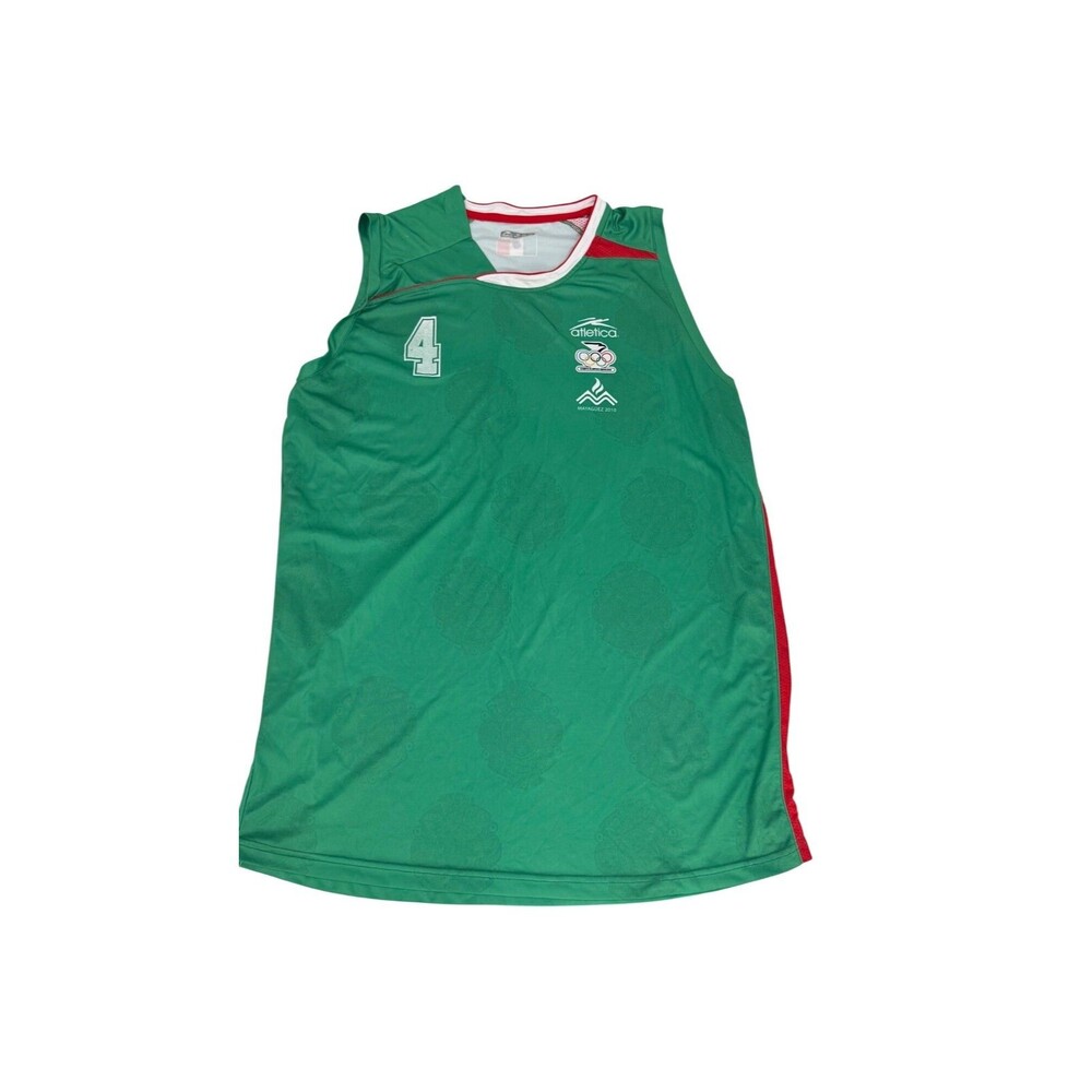 Atletica Mexico Mayaguez 2010 Green Basketball Jersey #4 Size XXXL